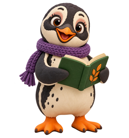 Pippa the reading penguin